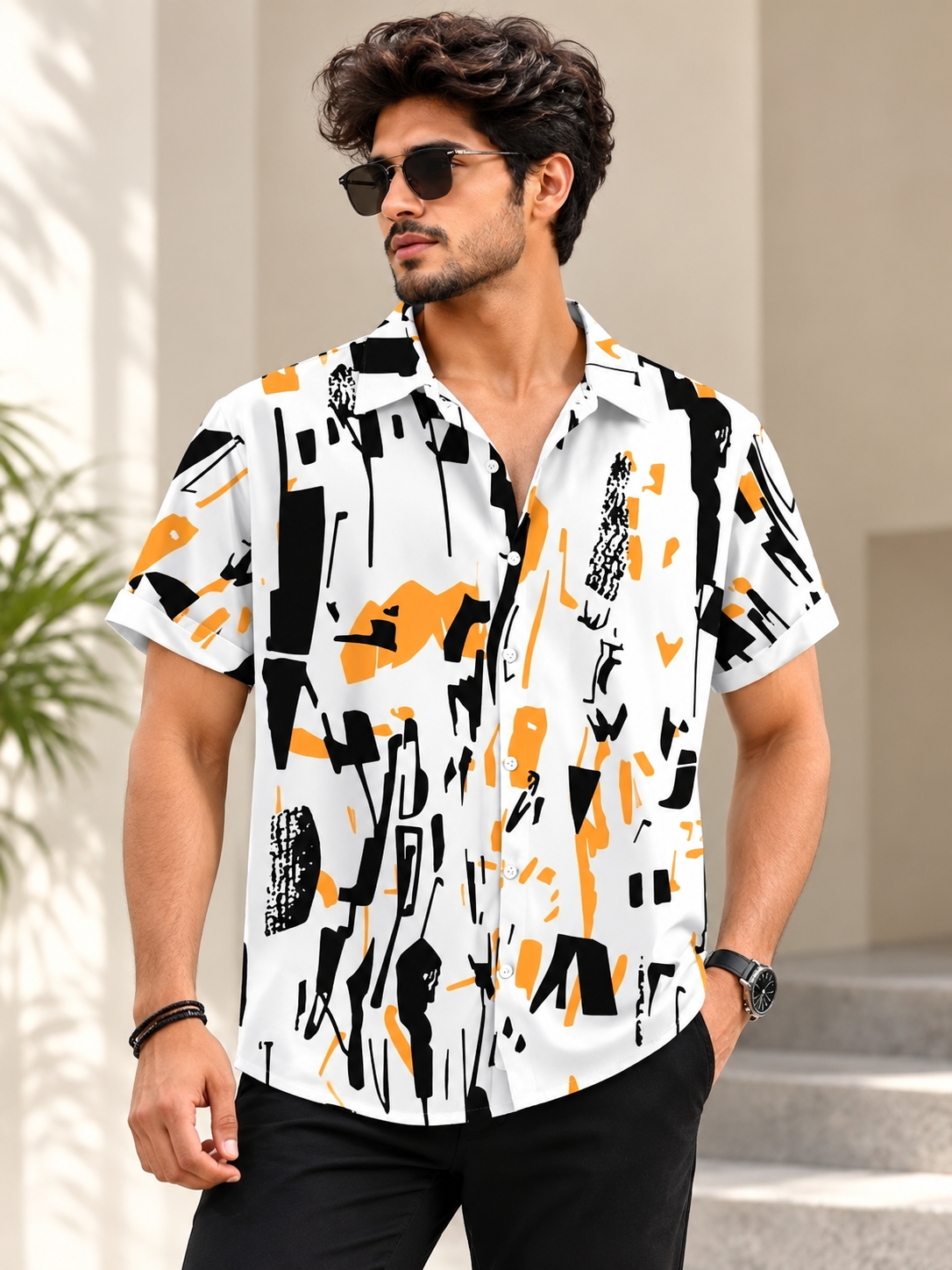 Men Printed Regular Fit Shirt