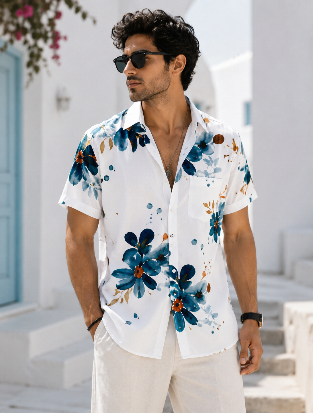 Men Floral Print Regular Fit Shirt